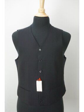 Isaia GT Ric Dark Blue Wool Mens Vest Gilet Vest Sz 48R EU 38 US BRAND NEW